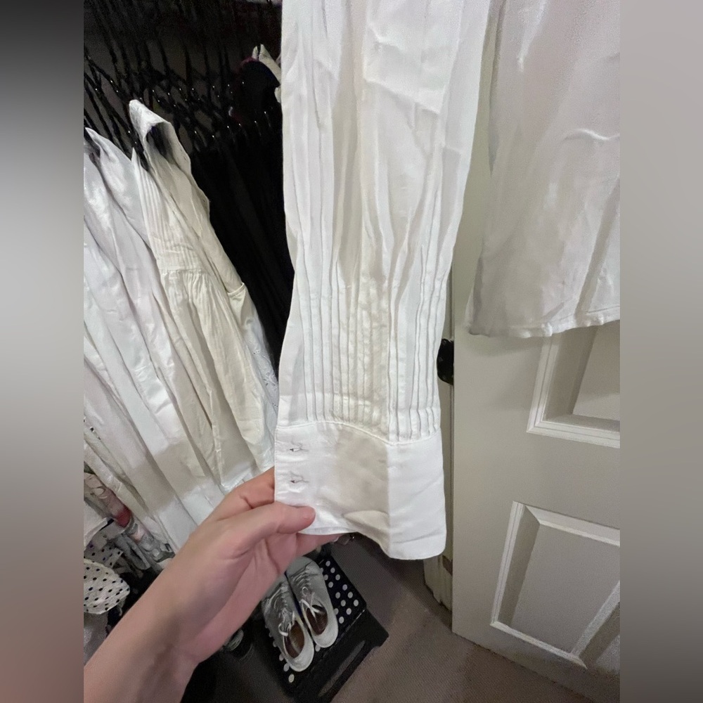 J. Crew Ivory Tie-Neck Long Sleeve Blouse - Picture 5 of 6